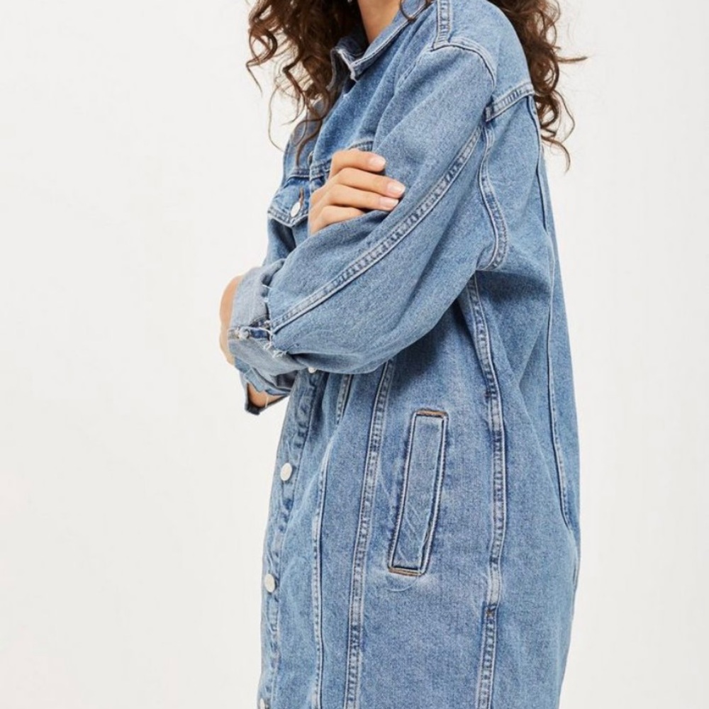 Topshop Longline Jean Jacket